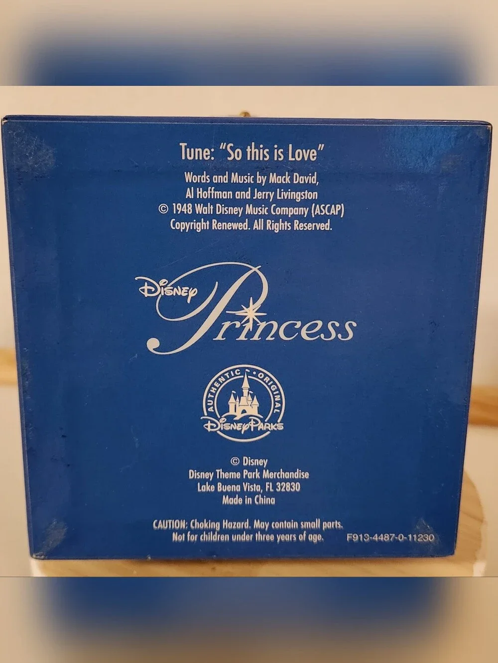 Disney Parks Cinderella Musical Jewelry Box 